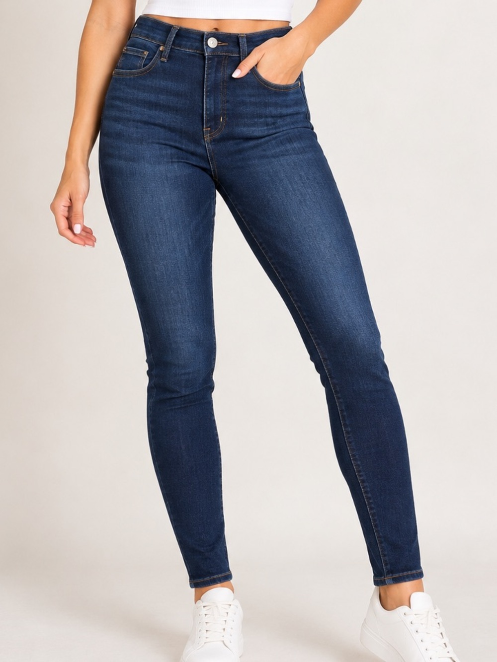 Levi’s 720 High Rise Super Skinny Jeans Womens 31 Dark Wash Stretch Denim